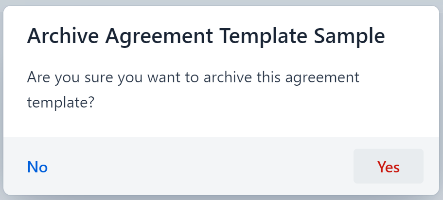 Confirm archive or unarchive