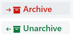 Archive and unarchive buttons