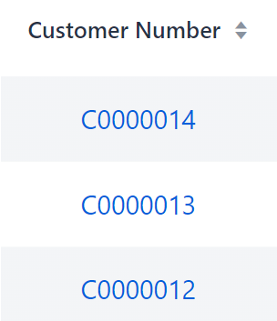 Customer number list